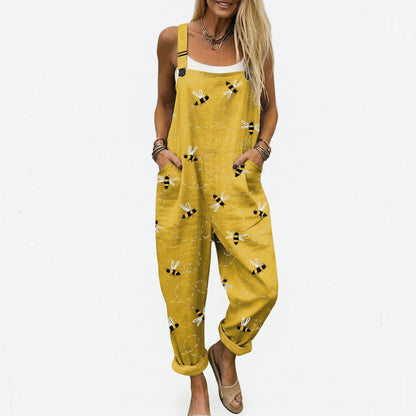 Casual Cotton Wide Leg Women's Jumpsuit