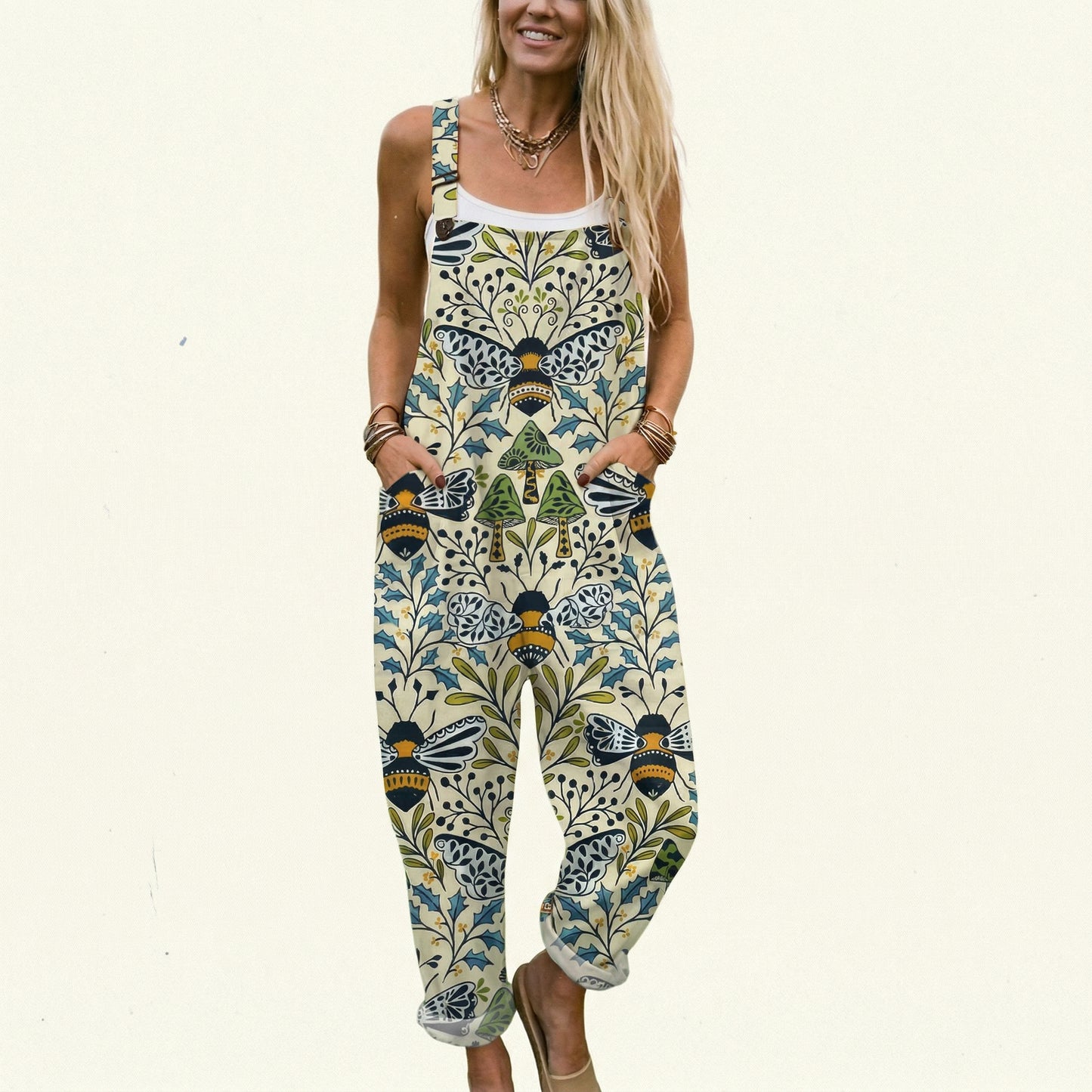 Casual Cotton Wide Leg Women's Jumpsuit