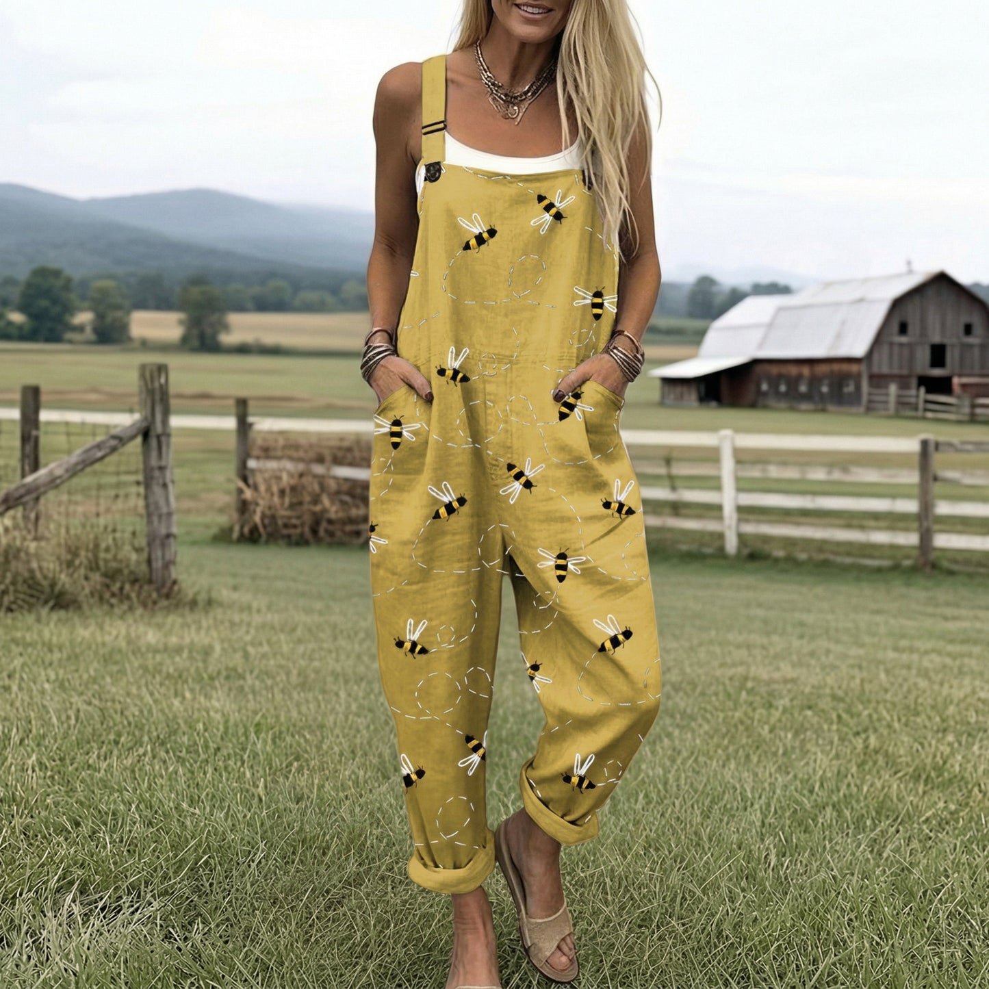 Casual Cotton Wide Leg Women's Jumpsuit