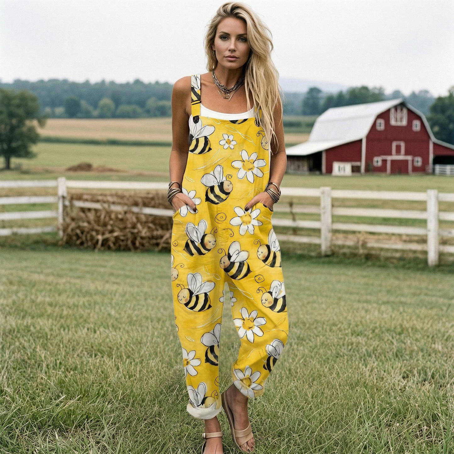 Casual Cotton Wide Leg Women's Jumpsuit