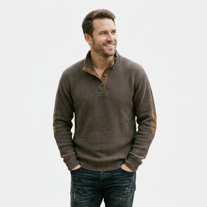 Casual Quarter-Zip Men's Sweater