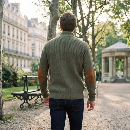 Casual Quarter-Zip Men's Sweater