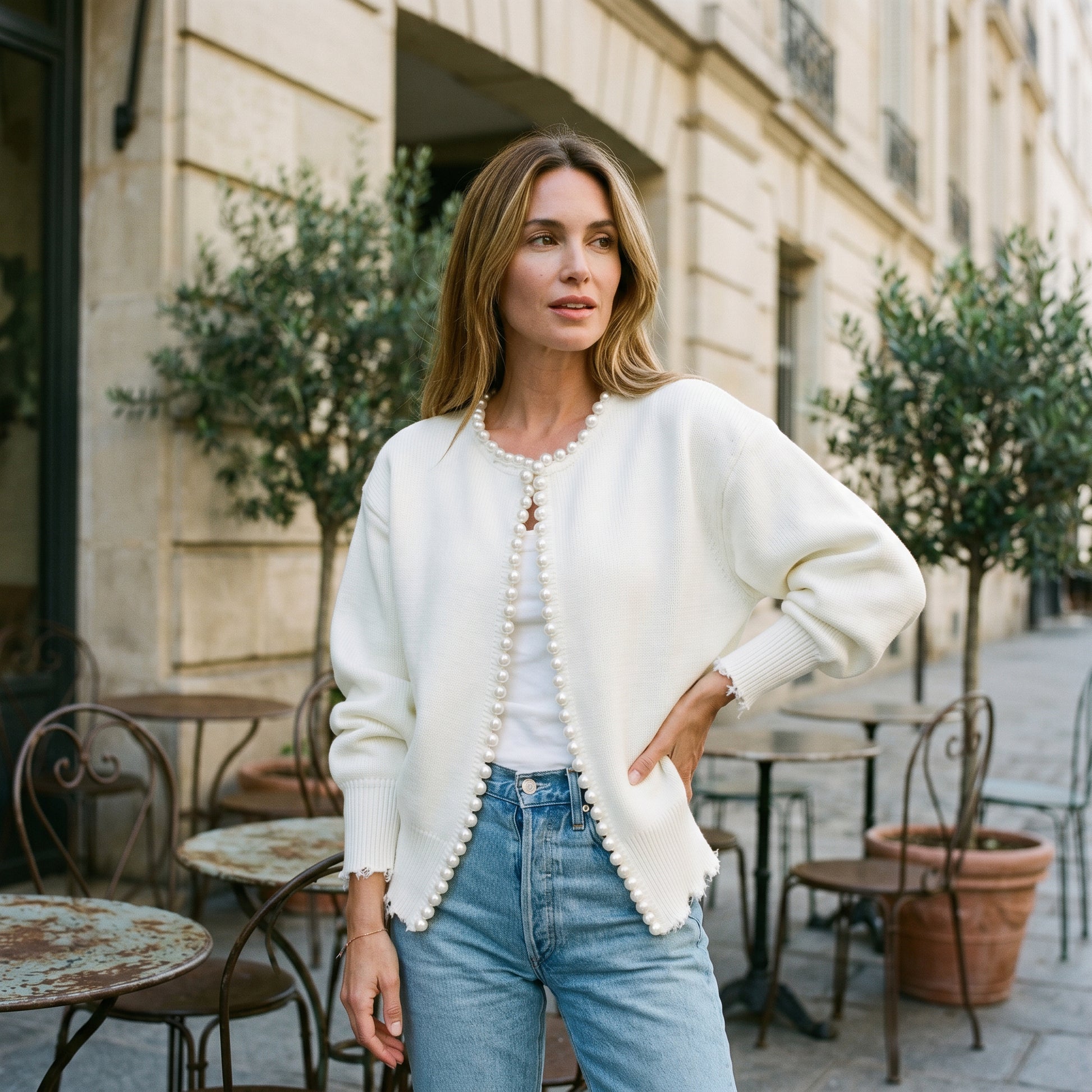 Cecilia - Elegant Ripped Hem Cardigan Sweater for Women done 05-31-2026