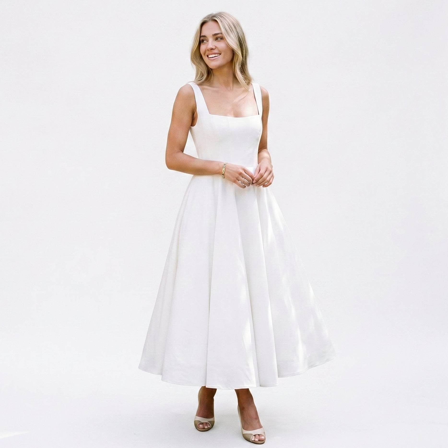 Celeste - Elegant Cocktail Midi Dress for Wedding