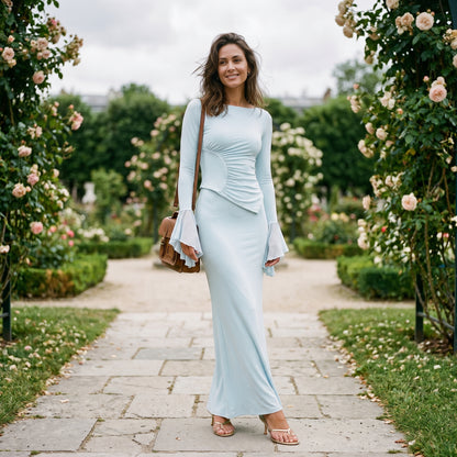 Ceres - Elegant Long Sleeve Maxi Dress for Women