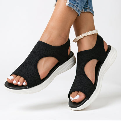 Cherise - Stylish Black Wedge Sandals for Women DONE 05-13-2026