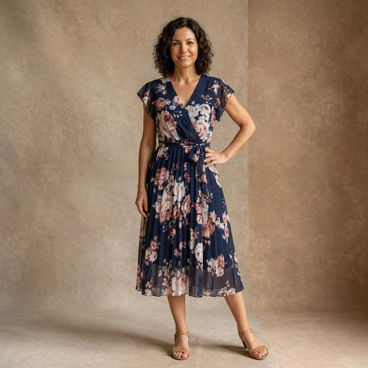 Chic Floral Summer Dress for Wedding Guests