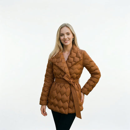 Chic Quilted Down Coat for Women