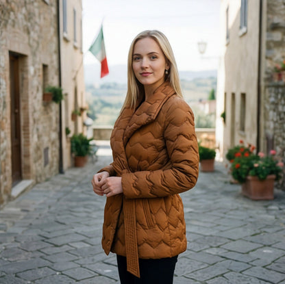 Chic Quilted Down Coat for Women
