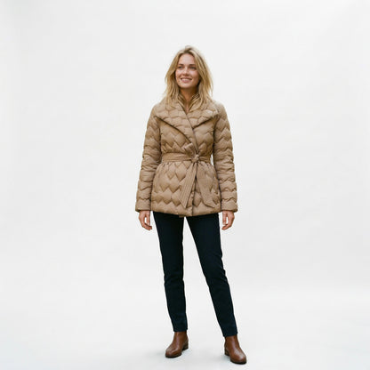 Chic Quilted Down Coat for Women