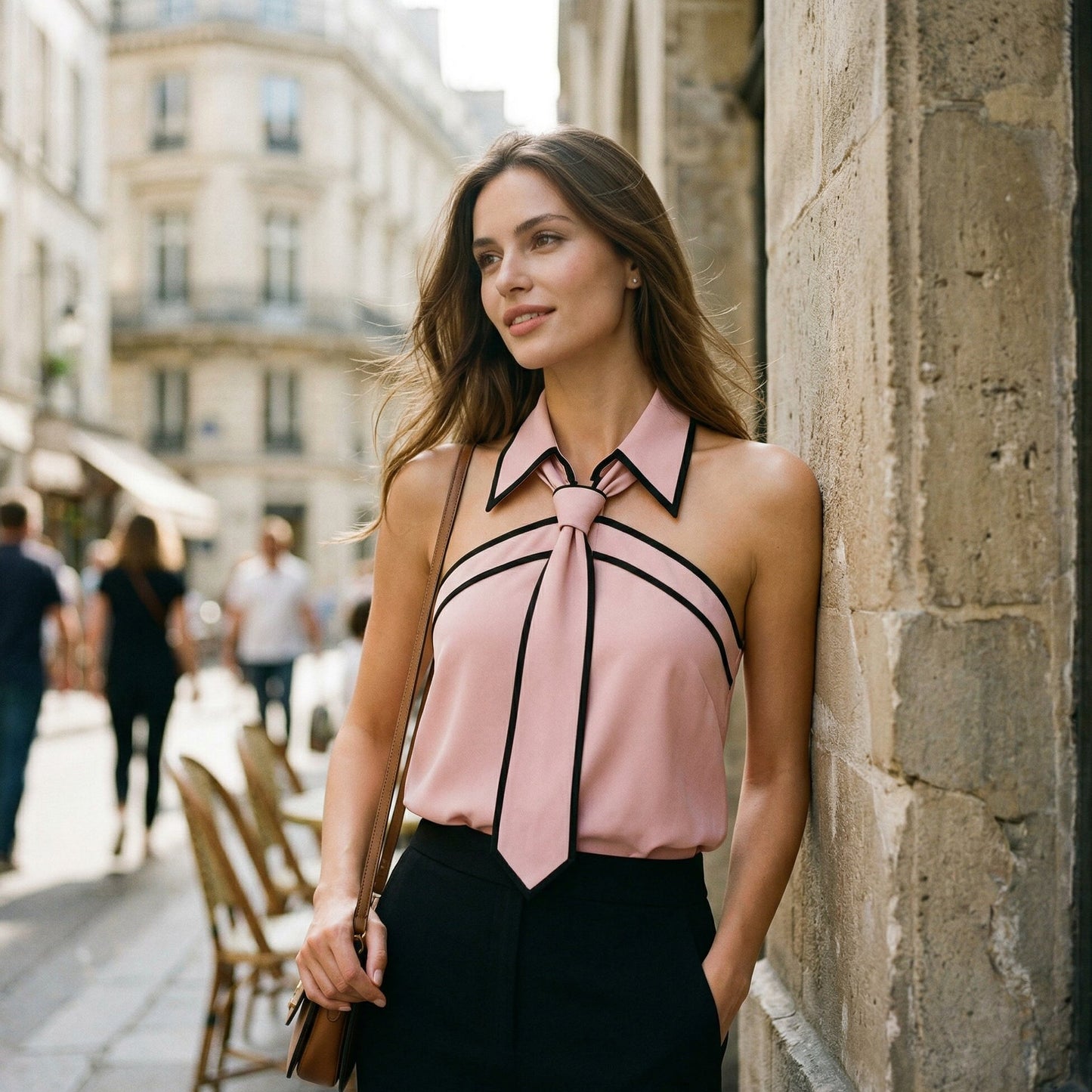 Chic Sleeveless Halter Neck Blouse - Summer Tops for Women