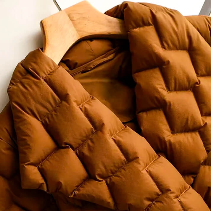 Chic Quilted Down Coat for Women 4