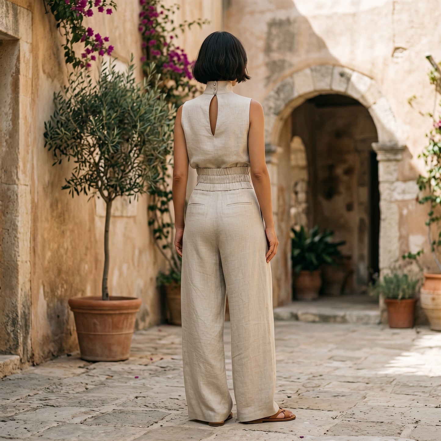 Chloe - Effortless Minimalist Cotton Linen Blouse Set DONE 05-15-2026