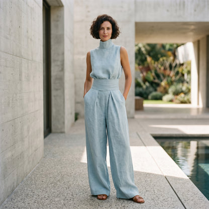 Chloe - Effortless Minimalist Cotton Linen Blouse Set DONE 05-15-2026