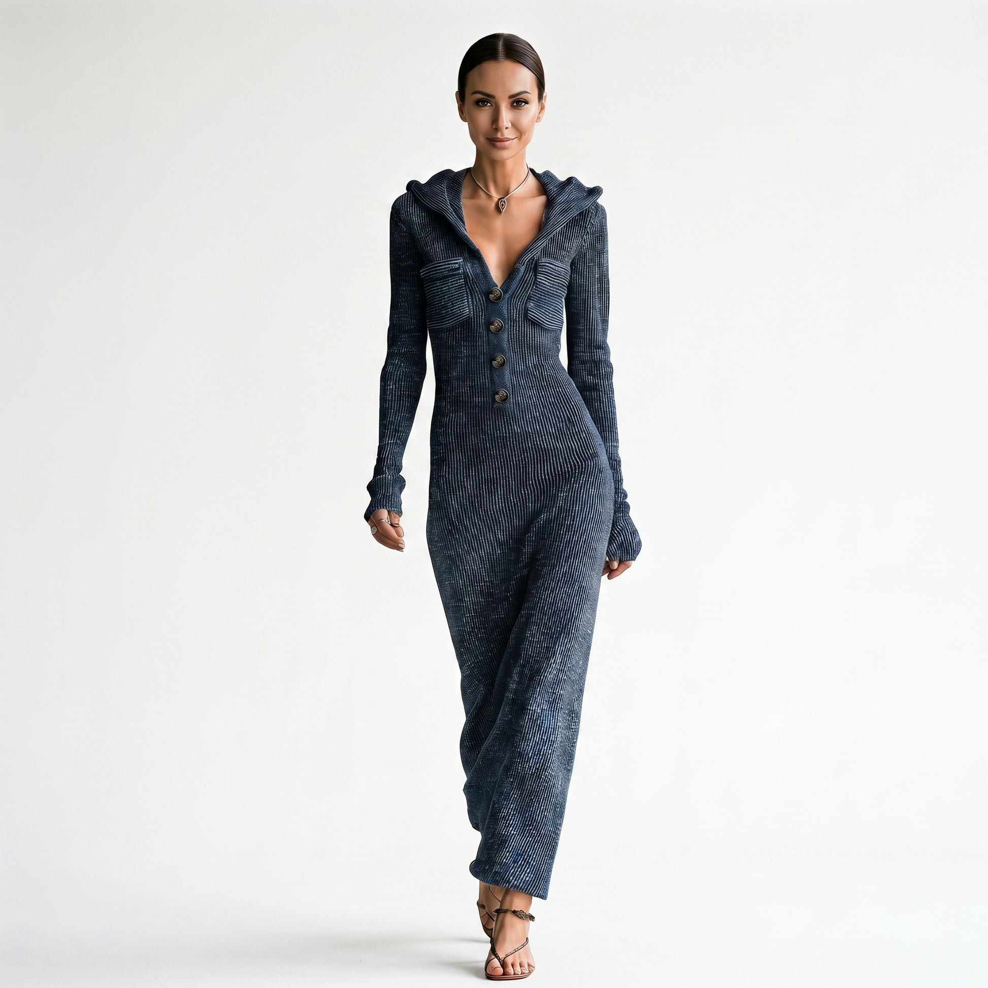 Claire - Cozy Hooded Women's Maxi Dress DONE 05-15-2026