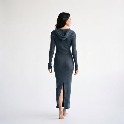 Claire - Cozy Hooded Women's Maxi Dress DONE 05-15-2026