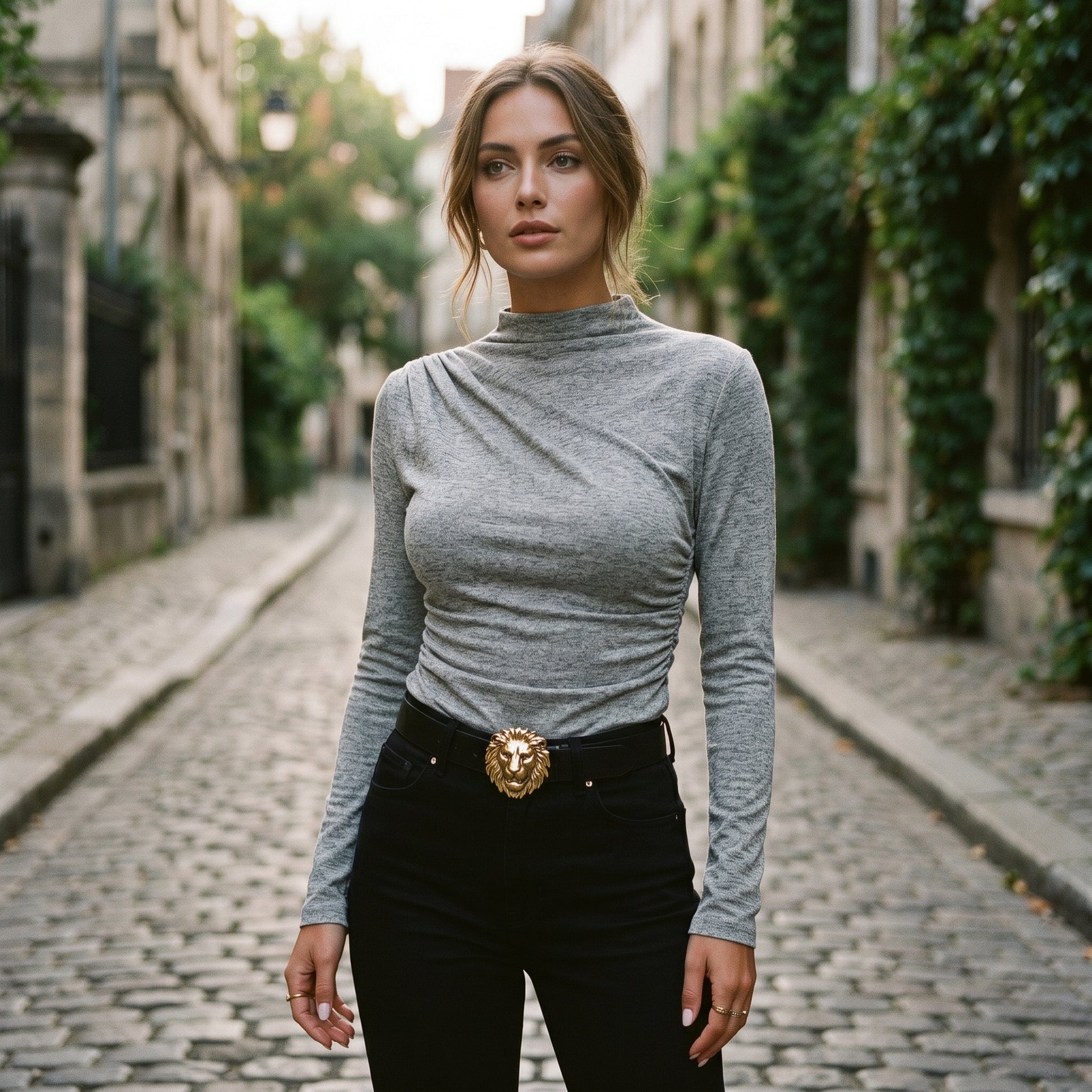 Claire - Stylish Women's Shirt with Long Sleeves and Mock Neck DONE 05-31-2026