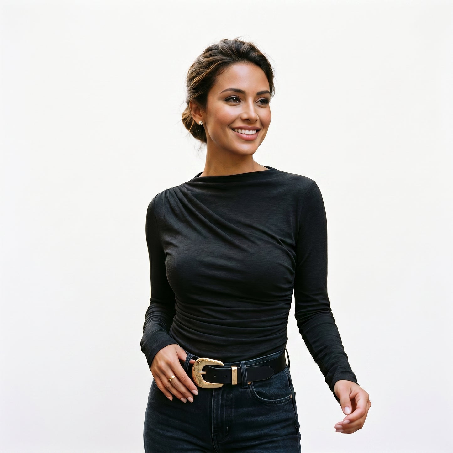 Claire - Stylish Women's Shirt with Long Sleeves and Mock Neck DONE 05-31-2026