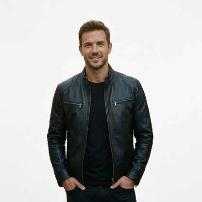 Classic Black Motorcycle Jacket