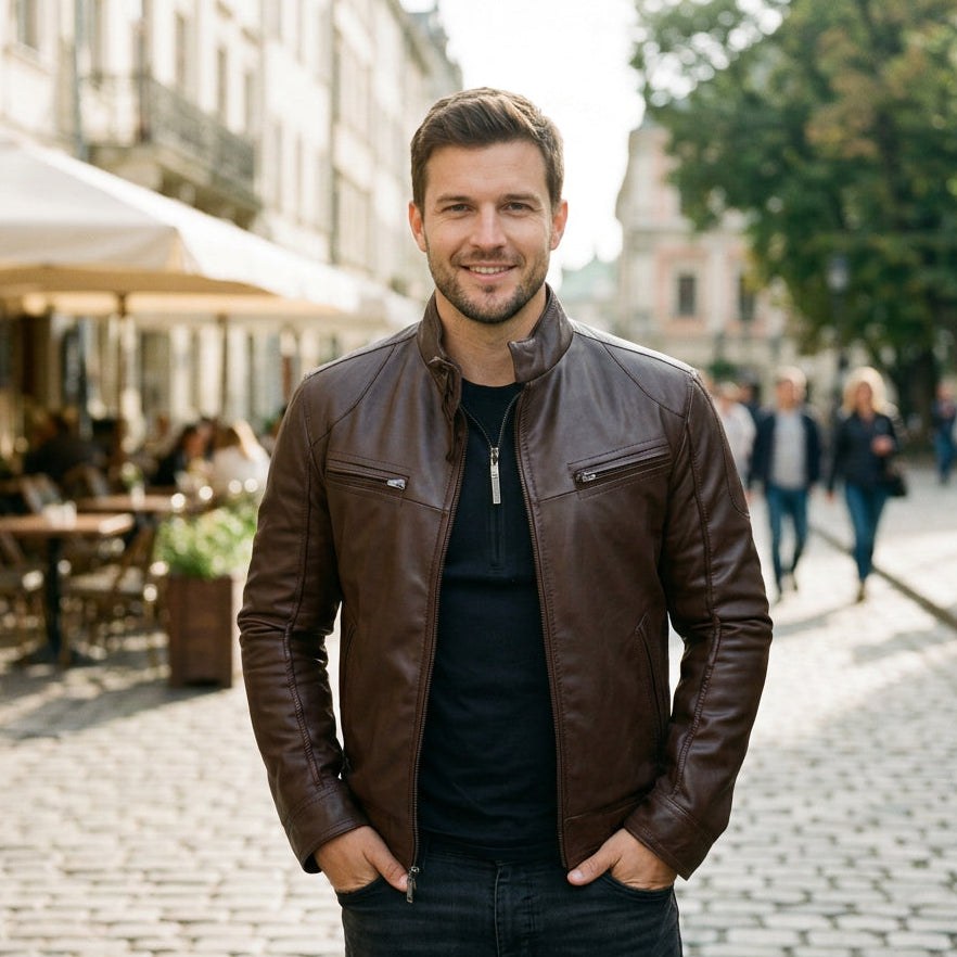 Classic Black Motorcycle Jacket