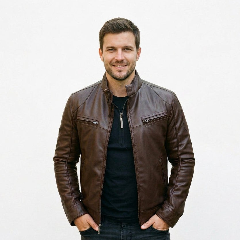 Classic Black Motorcycle Jacket