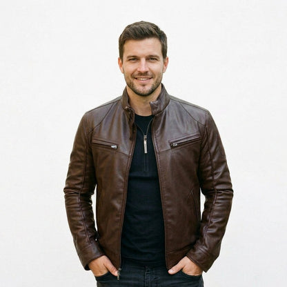 Classic Black Motorcycle Jacket