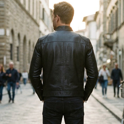 Classic Black Motorcycle Jacket