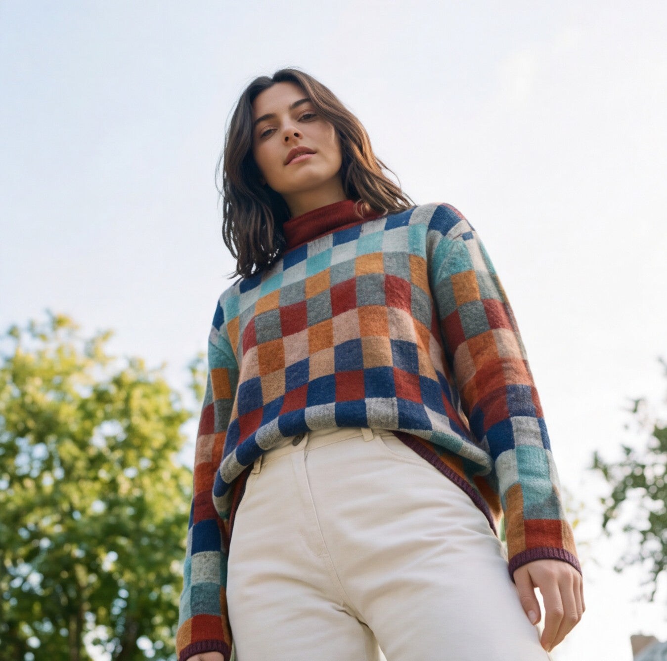 Cozy Multicolored Women's Sweater