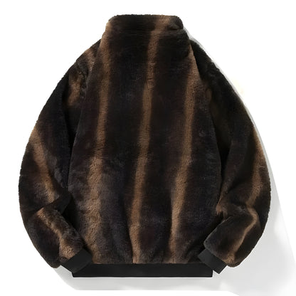 Cozy Retro Faux Fur Bomber Jacket for Women 1