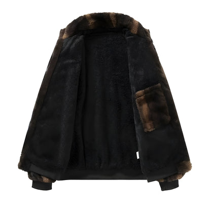 Cozy Retro Faux Fur Bomber Jacket for Women 3