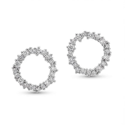 Delicate 5A Zirconia Gold-Plated Sterling Silver Hoop Earrings