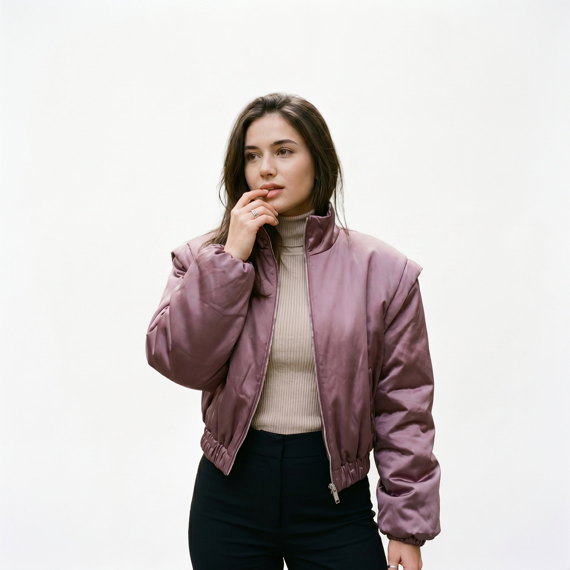 Delilah - Stylish Quilted Jacket for Women - Oversized Winter Coat in Purple DONE 05-08-2026