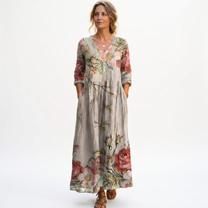 Edith - Flowy Floral Women's Summer Maxi Dress
