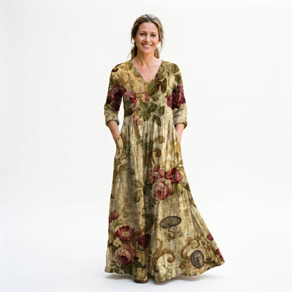 Edith - Flowy Floral Women's Summer Maxi Dress