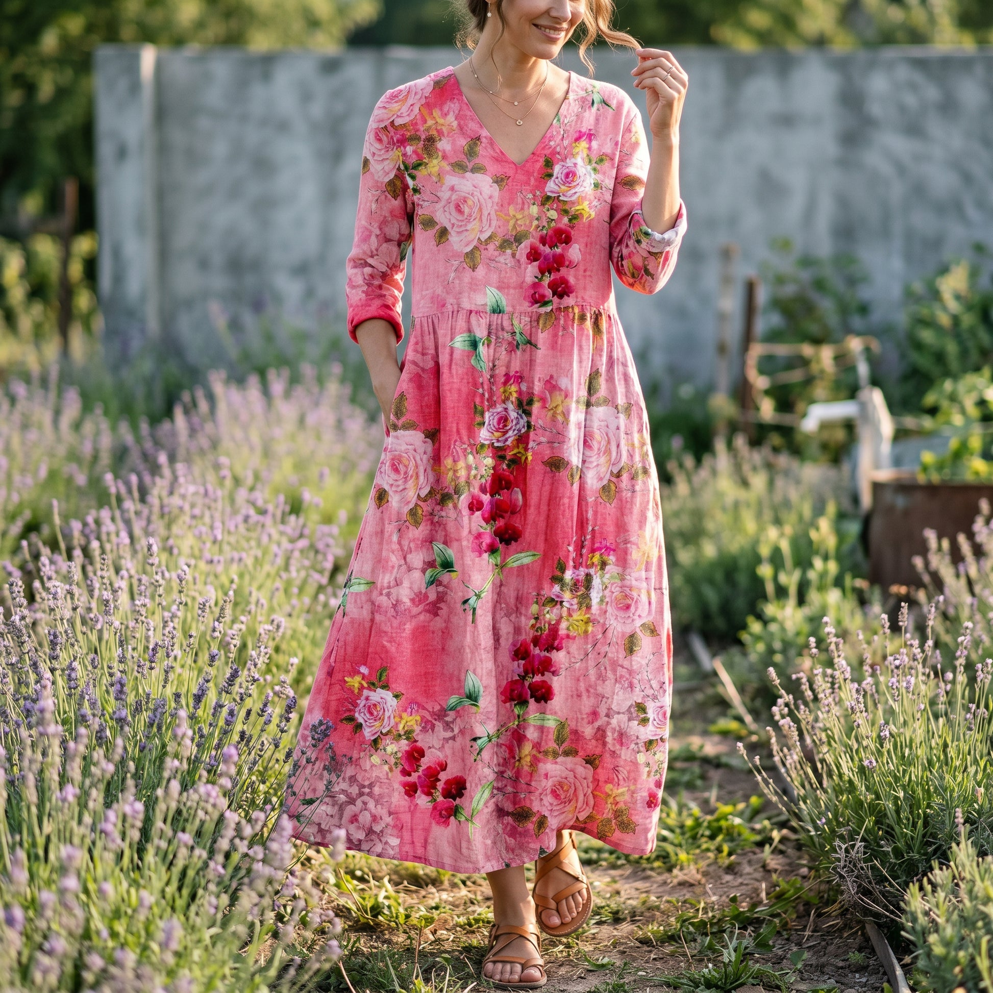 Edith - Flowy Floral Women's Summer Maxi Dress