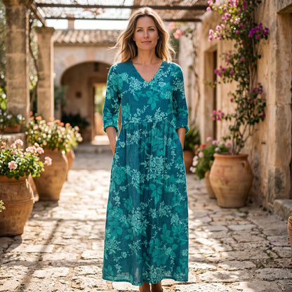 Edith - Flowy Floral Women's Summer Maxi Dress