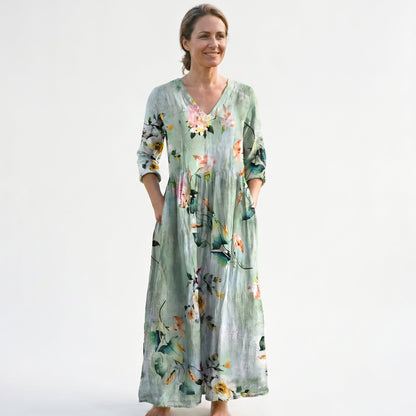Edith - Flowy Floral Women's Summer Maxi Dress