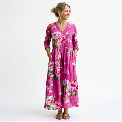 Edith - Flowy Floral Women's Summer Maxi Dress