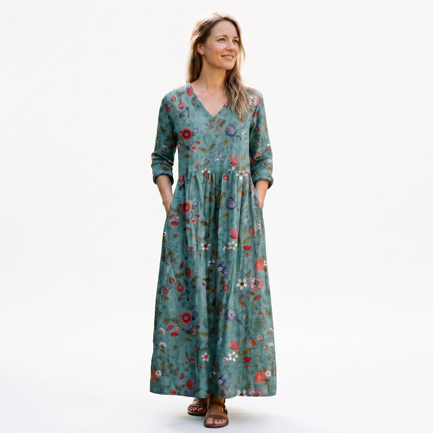 Edith - Flowy Floral Women's Summer Maxi Dress