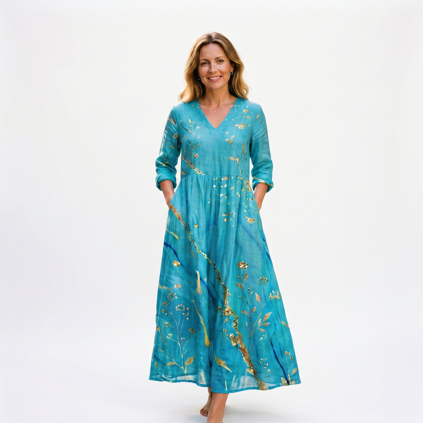 Edith - Flowy Floral Women's Summer Maxi Dress