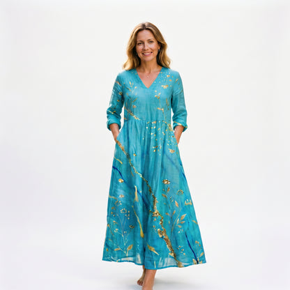 Edith - Flowy Floral Women's Summer Maxi Dress