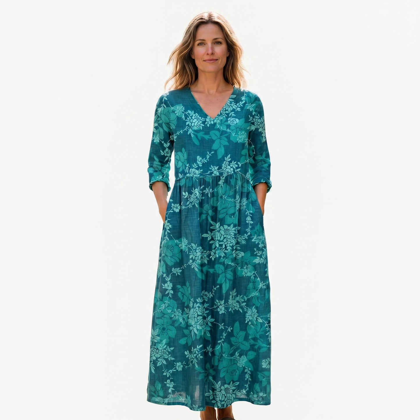 Edith - Flowy Floral Women's Summer Maxi Dress