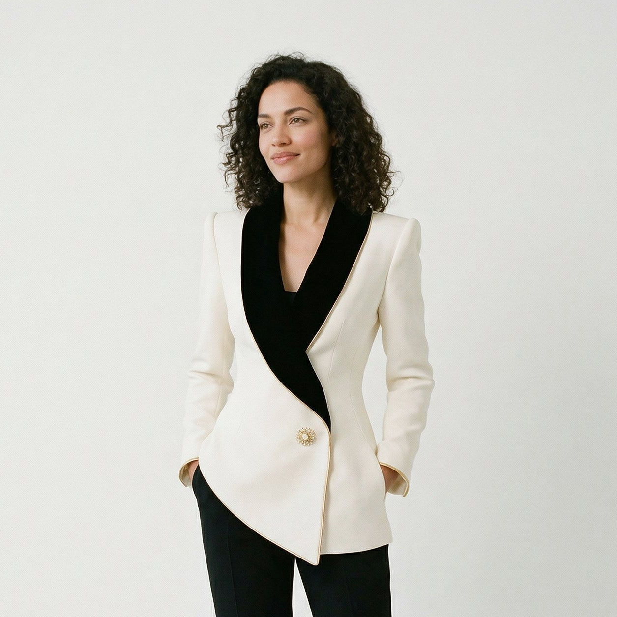 Elegant Asymmetrical Blazer for Sophisticated Outings