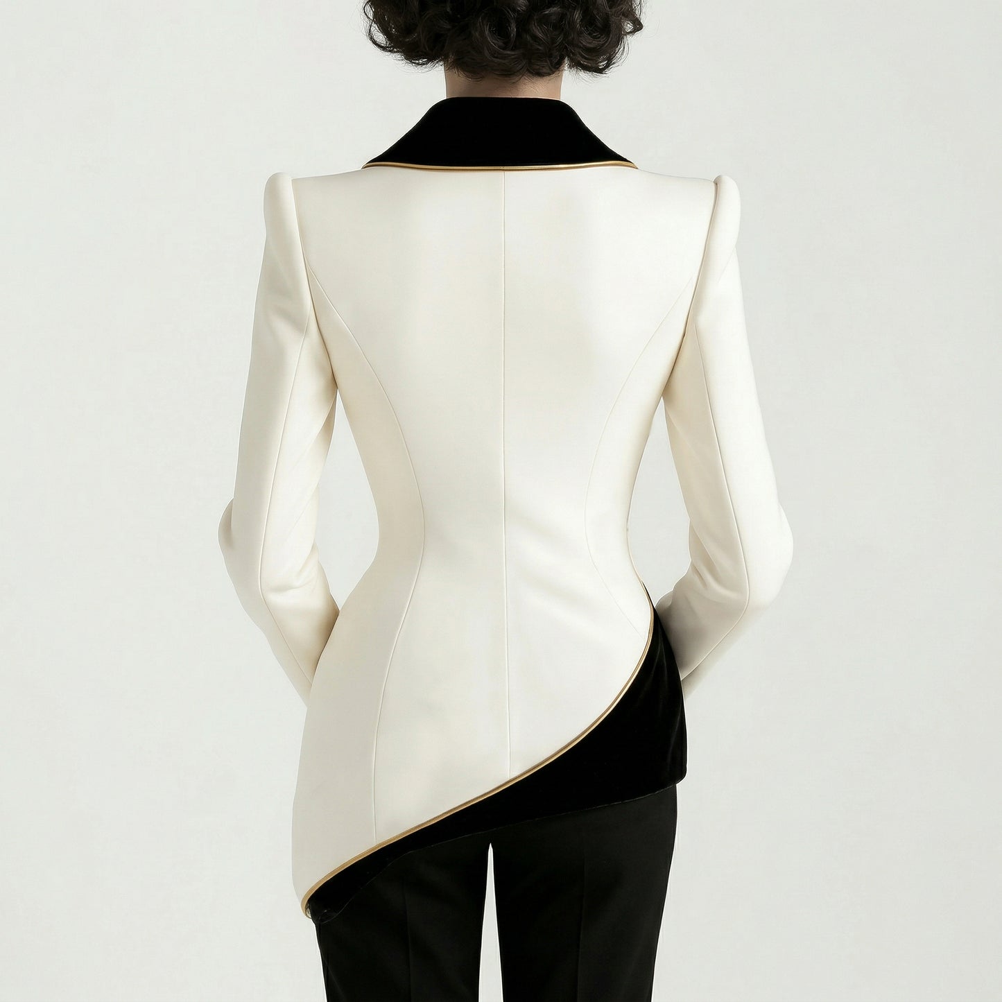 Elegant Asymmetrical Blazer for Sophisticated Outings