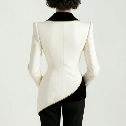 Elegant Asymmetrical Blazer for Sophisticated Outings