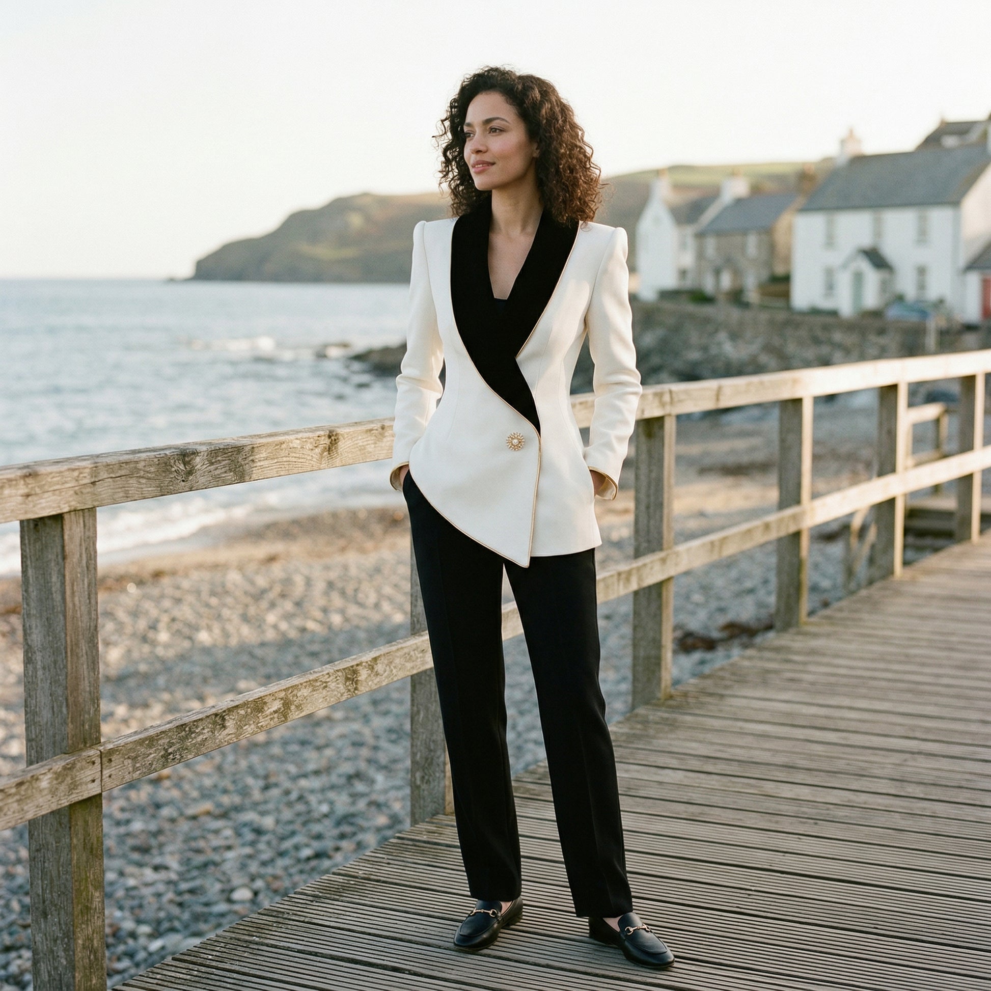 Elegant Asymmetrical Blazer for Sophisticated Outings