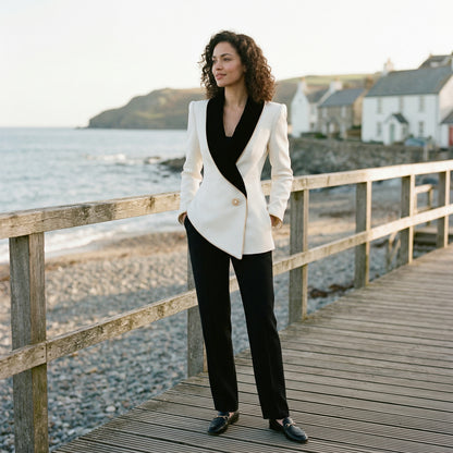 Elegant Asymmetrical Blazer for Sophisticated Outings