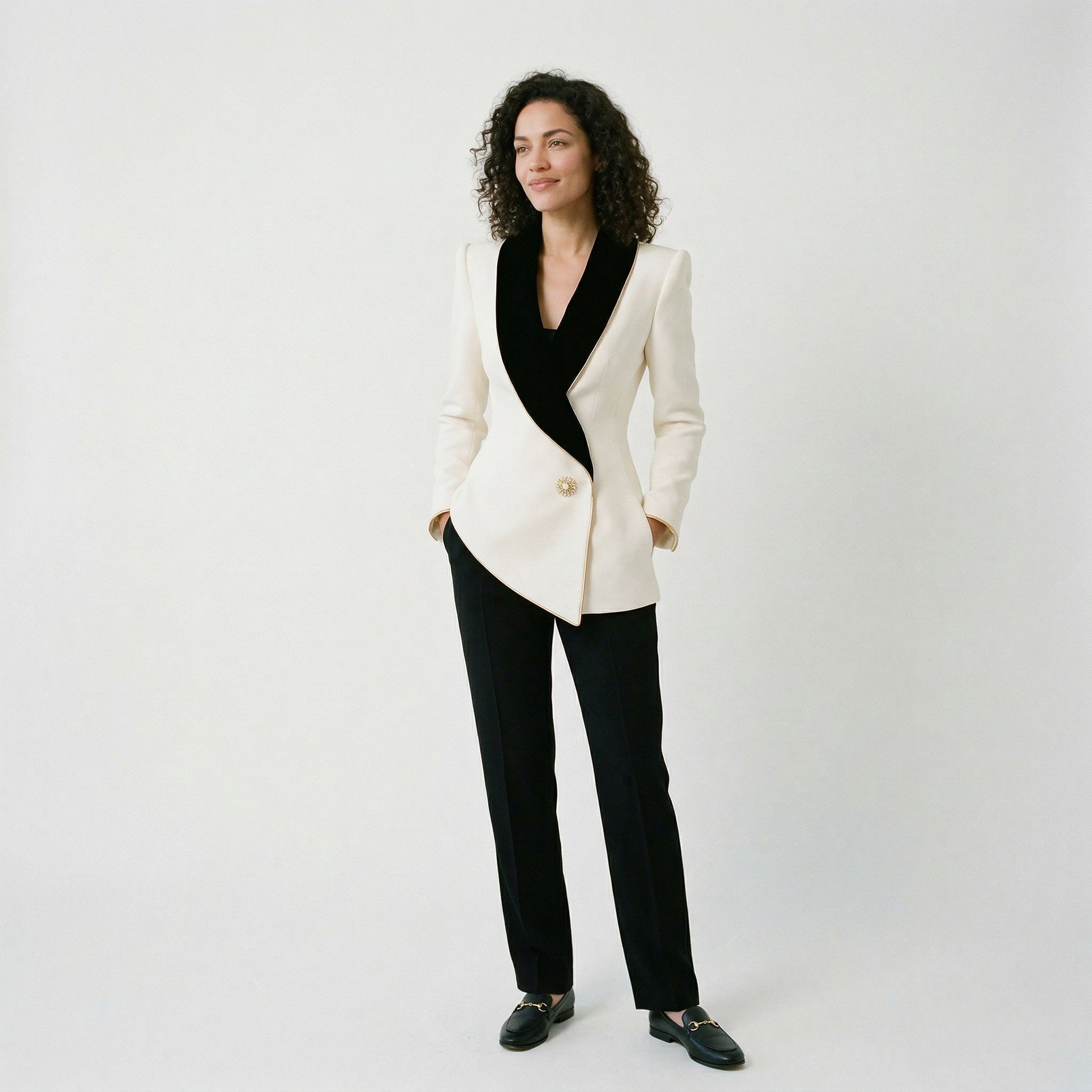 Elegant Asymmetrical Blazer for Sophisticated Outings
