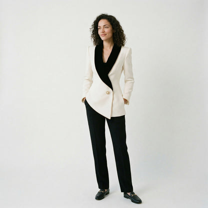 Elegant Asymmetrical Blazer for Sophisticated Outings