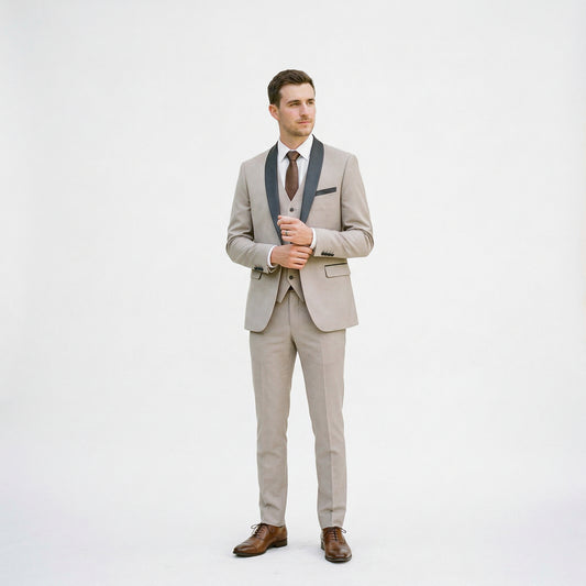 Elegant Black Men's Three Piece Suit for Weddings and Formal Occasions